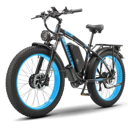 Version 1.0.0 Electric Bike with 54.6V 2A Charge Ebike Electric Mountain Bike for Adults with 1000W*2 Motor,37.28mph Max Speed - Image 1