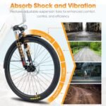 HH HILAND Electric Bike for Adults with 500W Motor, 26 Inch Men Women Commuter EBikes, 20MPH Electric Bicycle, Front Suspension, Step Through, White - Image 4