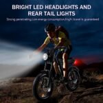 1500W Moped Style Ebike Full Suspension, 20 Inch Fat Tire Electric bike, Max 28MPH & 37-150 Miles Electric Motorcycle, 750WH/1500WH Battery, All-Terrain E Bike for Mountains, Snow, Sand, Road - Image 6