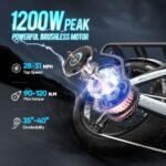 HEDONIC Juliet [2024 Newest] Electric Bike for Adults 1000W 48V 60Ah 100+Miles Long Range E-Bike 20" Fat Tire Full Suspension Electric Bicycle with Smart Display - Image 3