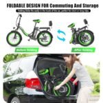Dorida Foldable Electric Bike for Adults,Hidoes 750W Folding Ebikes for Adults,13Ah Removable Battery 40Miles E Bike Electric Bicycle for Commuting 20" Tire,Dual Suspensions - Image 6