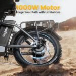 1000W Folding Electric Bike, 48V 15AH Removable Battery E Bike, 30+MPH, 70 Miles Max Range, 20" Fat Tire Electric Bike for Adults, Dual Suspension Adult Electric Bicycles for Commute Beach Snow - Image 3