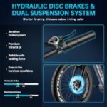 Kingbull Electric Bike, Peak 1000W Motor 48V 17.5Ah Electric Bike for Adults, 28MPH 60Miles Range Commuter Electric Bicycle, 26"x 4.0" Mountain Bicycle - Image 4