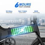 TST Folding Electric Bike, Electric Bicycle 18MPH, 500W Peak Motor, Max 18 Miles Range, 14" Pneumatic Tires, Ebike with Smart LED Screen, App Control, 3 Speed Gear, E Bike for Adults and Teens - Image 5