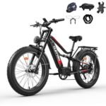 Electric Bike for Adults,1500W/750W,52V 21/19Ah 32-37MPH, 30-60Miles Range 26”Fat Tire Electric Bike Beach Snow Mountain Bike, Dual Hydraulic Disc Brakes Electric Bike Full Suspension