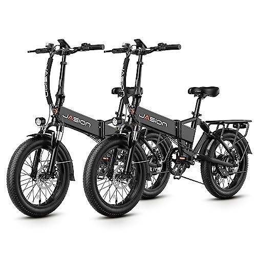 Version 1.0.0 Jasion EB7 2.0 Electric Bike for Adults, 1200W Peak Motor 28MPH Max Speed Folding Ebike, 48V 10AH Removable Battery, 20" Fat Tire with Dual Suapension, 7-Speed Electric Bicycles, UL Certifiled - Image 1