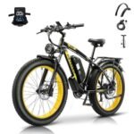 Electric Bike for Adults 1000W 48V 17.5AH Removable Battery 27MPH 26" x 4" Fat Tire Snow Beach Mountain Ebike with 21-Speed Shifting Gear Hydraulic Disc Brake City Electric Bicycles