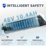 KBO K Series K1 K2 Folding Electric Bike 500W, 5 Colors K Series E Bike, Up to 45 Miles Range Electric Bike for Adults, 48V 10.4AH, 20Mph, 280lbs Payload, UL2849 Certificated Foldable Ebike - Image 4