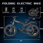 Folding Electric Bike for Adults,48V 29.2Ah Dual Batteries,1000W 31 MPH 93.2 Miles Max Range 8-Speed Adult Electric Bicycles,26” Fat Tire Electric Mountain Bike with Triple Suspension - Image 6