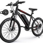 TotGuard Electric Bike, Electric Bike for Adults, 26" Ebike 500W Peak Motor, 19.8MPH Electric Mountain Bike with 374.4WH Removable Battery, Suspension Fork, 21 Speed Gears