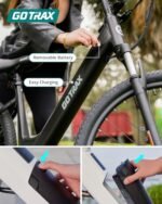 Gotrax 26" Electric Bike, Max Range 30Miles(Pedal-assist1) & 15.5/20Mph Power by 250/350W, 3 Riding Modes & Adjustable Seat, 7-Speed & Front Shock Absorber, Commuter Electric Bicycle for Adults - Image 5