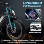 DK400 Electric Bike for Adults,Ebike with 1000W Motor, 48V/15Ah and Up to 28+MPH,Simano7 Speed (Upgrade Front Turn Signal+Rear Rack)… - Image 5