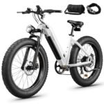 CycVerve Electric Bike for Adults,1400W Peak Motor City Cruiser Ebike,48V Removable Battery,28MPH 75Miles Step-Thru Electric Bicycle,26" x 4.0 Fat Tire Full Shock Absorber Commuter E Bike