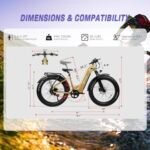 E-Scout PRO, Hunting 750W (Peak 1000W) Young Electric Bike for Adults, 48V/20Ah Battery 3A Fast Charger, Up to 80Mi 28MPH, 26''x4.0'' Fat Tire Mountain Snow Beach Off-Road Ebike - Image 6