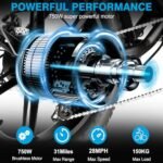 V20 3.0 Electric Bike Powerful 1000W Motor, 20'' Fat Tire Ebikes, 48V 15.6AH Battery, 28MPH Speed, Double Suspension & Disc Brakes - Image 6