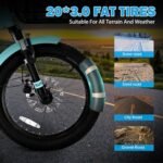 DoCred Electric Tricycle for Adults, 500W 48V Folding Electric Trike, 3 Wheels Electric Bicycle, Aluminum Frame Electric Tricycle with Large Basket and Removable Battery for Women Men - Image 7