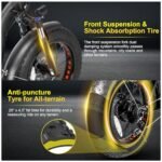 Electric Bike for Adults with Waterproof Removable Battery, 45Miles 20MPH Commuting City Electric Bike with 250W/500W Brushless Motor, 20" Tires and Disc Brake Ebike, Complies to ANSI/CAN/UL2849 - Image 5