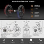 Panda Foldable Electric Trike for Adults, 750W Motor, 3 Wheel Electric Bike with 90-Mile Long Range, Parking Brake, Differential, Fat Tire e Trike with 48V 21Ah Battery - Image 6