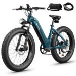 CycVerve Electric Bike for Adults,1400W Peak Motor City Cruiser Ebike,48V Removable Battery,28MPH 75Miles Step-Thru Electric Bicycle,26" x 4.0 Fat Tire Full Shock Absorber Commuter E Bike