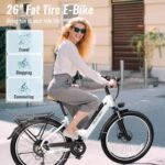 26" Electric Bike for Adults,1000W Motor Peak Ebike Max Long Range 70 Miles & 28 Mph by 48V Removable Battery,Commuter Fast E-Bikes,7-Speed Step Thru Electric Bicycles UL Certified - Image 6