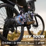 VARUN Electric Bike - Foldable Ebikes for Adults Peak 750W Motor，Folding Electric Bikes with 48V Removable Battery， Up to 20+ MPH & 50 Mile Range, 21-Speed Gears & Dual Hydraulic Suspension - Image 2