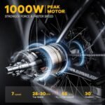 Auloor F7 Electric Bike for Adults,750W(Peak1000) Motor, 48V 15Ah Battery, 30Mph Folding Ebike, Step-Thru Frame, 20" Fat Tires,Perfect for Commuting, Delivery,Outdoor Riding, Unisex E-Bike - Image 2