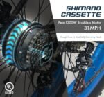 Electric Bike for Adults,Fat Tire Ebike 1000W (Peak 1200W) Electric Mountain Bike Up to 31MPH,26" Electric Bike Long Range with UL 48V/17.5Ah Removable Battery, 21-Speed - Image 2