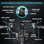 Electric Bike for Adults, Peak 1500W/3000W Single/Dual Motor, up to 35-38 MPH and 90 Miles Range, 1196Wh Battery, 26" x 4.0" Fat Tire Full Suspension 7 Speed Adult Electric Bicycles for Commute - Image 6