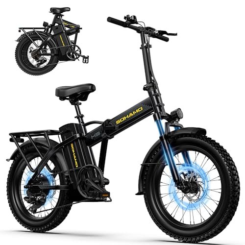 Version 1.0.0 SOHAMO H3 Electric Bike for Adults, 1100W Brushless Motor Foldable Ebike 28mph, 48V 15/20AH Battery, 40/60Miles Range Folding E-Bike w/Dual Suspension Electric Bicycle for Road Sand Snow Mountain - Image 1