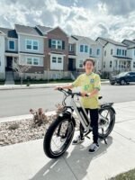 HAOQI Leopard Electric Bike for Adults, 750W(Peak 1000W) Brushless Motor Mountain Bike,26" x 4.0 Fat Tire Ebike, 48V 20AH Removable Battery, 28MPH Electric Bicycle,7 Speed - Image 2