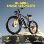 Electric Bike for Adult, Peak 3000W Dual Motor Ebikes, 23Ah/48V Electric Bike 36MPH Fastest Ebike, 90 Miles Electric Bicycle, 26x4.0 Fat Tire E Bikes for Men, Dual Hydraulic Disc Brake, 7 Speed Gears - Image 4