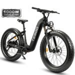 TESGO Electric Bike for Adults-20Ah Samsung Removable Battery 1000W Ebike 95NM Fat Tire Ebike 4.8“ Carbon Fiber Electric Mountain Bike with Oil Forks,the Shiman 9-Speed, Hydraulic Brakes for Men Women