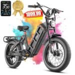 HEDONIC Juliet [2024 Newest] Electric Bike for Adults 1000W 48V 60Ah 100+Miles Long Range E-Bike 20" Fat Tire Full Suspension Electric Bicycle with Smart Display