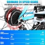 ANCHEER 350W Electric Bike 27.5'' Adults Electric Commuter Bike/Electric Mountain Bike, 48V Class 2 Ebike with 10.4Ah Battery, LCD Display, 21/24 Speed Gears - Image 5