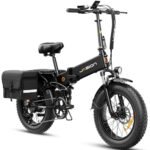Jasion X-Hunter Electric Bike for Adults,1400W Peak Motor 30MPH Max Speed 624WH Removable Battery,Full Suspension System 20 * 4.0 Fat Tire Foldable Ebike,7-Speed Bicycles with Saddle Bag