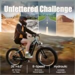 Fucare Taurus 1200W Peak Electric Bike for Adults 48V 25AH Battery Mountain EBike, Up to 32MPH & 100 Miles, 26''×4.0'' Fat Tire Electric Bicycle, 4.5A Fast Charger, Shimano 8 Speed, Hydraulic Brake - Image 5