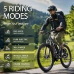 Electric Bike for Adults, 29" Ebike with Peak 1000W Brushless Motor, 34MPH 17.5Ah 840Wh Electric Mountain Bike, 70 Miles Electric Bicycle for Commuter, Lockable Front Fork Suspension, 21-Speed Gears - Image 4