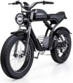 Electric Bike for Adults, 1500W 32MPH,48V 23AH,Max 75Miles Electric Motorcycle 20" Fat Tire Dirt Bike, 7-Speed E-Bike Dual Shock Absorber All-Terrain E Bike for Mountains, Snow, Sand, Road