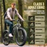 Electric Bike for Adults, Peak 1000W/1500W 34MPH Fat Tire E Bikes for Men 48V 17.5AH 840WH Battery, 70 Miles Ebike 21-Speed Gears, Beach Mountain Snow Electric Bicycle E-bike UL Certified - Image 4