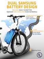 Electric Bike for Adults 1300W Peak Motor 48V 20AH/35AH/45AH&UL Battery 28MPH 80-140Miles Range Ebikes for Adults/Torque Sensor/APP Control/Dual Hydraulic Brake/UL 2849 - Image 4