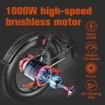 Ronson Electric Bike for Adults，Dual Motor Ebike，1000W/2000w Electric Bike，Fat Tire Ebike with 48V/20Ah/23Ah Battery，80 Miles Bike Electric,12-Speed E-Bike and Passed UL&GCC Certification - Image 3