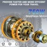 IVETA Electric Bike for Adults - Foldable 20 x 4.0 Fat Tire Electric Bicycle 500W Brushless Motor,Removable Battery Up to 24Mph,7 Speed Lockable Suspension Fork with Colorful Display - Image 6