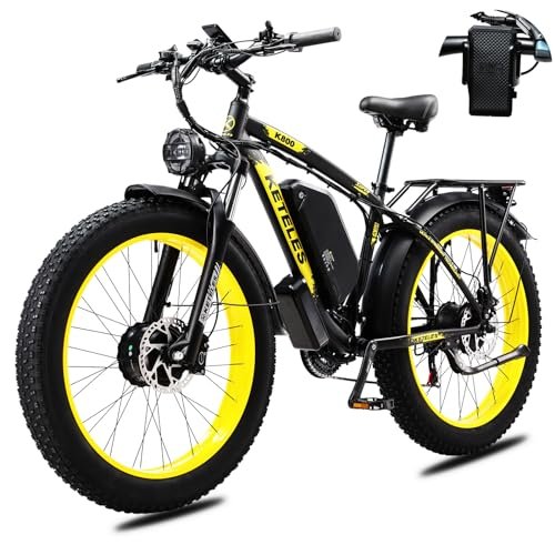Version 1.0.0 2000W Electric Bike for Adults, 26'' Fat Tire Beach Snow Electric Bicycle Dual Motor 23AH Removable Battery 33MPH Mountain Ebikes - Image 1