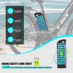 Electric City Bike for Adults | 26'' Electric Commuter E-Bike |7-Speed | Peak 500W Brushless Motor with 36V 10.2Ah UL-Certified Removable Battery | Electric Bicycle White - Image 4