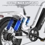 G-FORCE RS Electric Bike for Adults w/ 1300W Peak Ebike, Magic Full Suspension & 28mph Electric Mountain Bike, 60/100 Miles Hydraulic Brakes E Bike 20 * 4 Fat Tire, 15/25Ah Removeable Battery UL2849 - Image 2