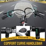 PEXMOR Electric Bike for Adults, 350W (Peak 500W) City Commuter Ebike w/36V 12.5AH Removable Battery, 26" Cruiser Electric Bicycle 6-Speed | Dual Shock Absorber, Complies to UL2849 - Image 4