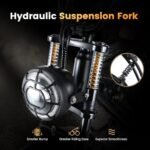 CycRun Electric Bike for Adults 750W Motor with 374.4WH Battery, 20MPH 55Miles Moped Style Ebike for Adults, 20" Fat Tire Commuting Off Road Mountain Ebike with Hydraulic Suspension, UL2849 - Image 3