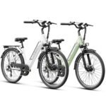 Jasion Roamer ST Electric Bike for Adults, 1200W Peak Motor Max 62miles & 28MPH City Cruiser Ebike,26'' Commuter Ebike, 528WH Removable Battery,7-Speed Electric Bicycles, Front Suspension Bicycles