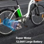 DYU Electric Bike, 26 Inch Smart Electric Bicycle with 6 Speed Shifting, 12.5Ah 36V Removable Battery, City Urben E-Bike with Basket, Adjustable Seat Height, Unisex Adults - Image 5