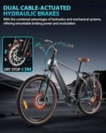 Electric Bike for Adults 1000W Peak 150N.M Mid-Drive with Torque Sensor, 27.5" Dual Suspension Ebikes for Adults, 672Wh Removable Battery up to 50 Miles, 7-Speed Step-Over City Ebike - Image 6